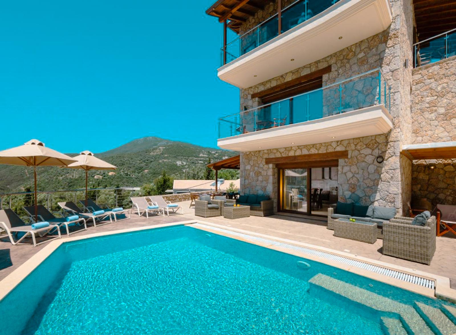Pool Area with Mountain View