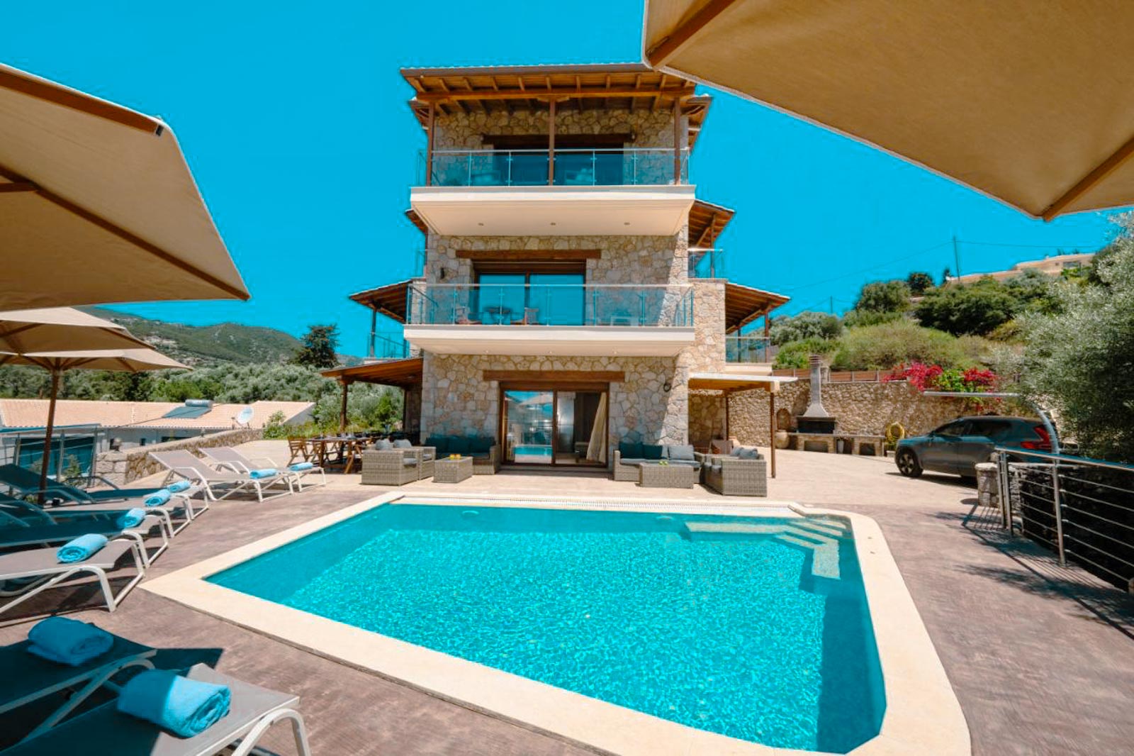 180 Mansion Exterior with Pool